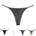 thumbnail image 2 of Sous-vêtements pour Femmes T-back en Coton Doux et Respirant String Taille Basse G-string sous-Vêtements, 2 of 10