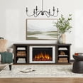 thumbnail image 3 of Real Flame Kenai 72" Slim Electric Fireplace TV Stand in Dark Oak, 3 of 8