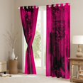 thumbnail image 4 of Homewish Modern Fashion Artwork Black Out Curtains, Deep Pink Abstract Ombre Curtains Pack of 2 (42x63 Each), Teens Adult Women Men Bedroom Curtains, Curtains and Drapes Bedroom Decor, 4 of 7