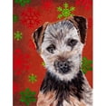 thumbnail image 1 of Carolines Treasures SC9759CHF Norfolk Terrier Puppy Drapeau de Vacances Flocons de Neige Rouges Toile Taille Maison, 1 of 4
