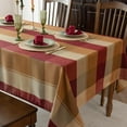 thumbnail image 5 of Fall Plaid Tablecloth for Thanksgiving, 60x84 inches Checkered Style Table Cloth Holiday Family Gathering Rectangle Table Cover - Spillproof & Waterproof - Ideal for Indoor & Outdoor Use, 5 of 5