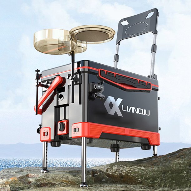 Caja de pesca portátil Caja de aparejos de pesca de elevación de cuatro pies ultraligera Caja de aparejos Sywqhk Para Estrenar