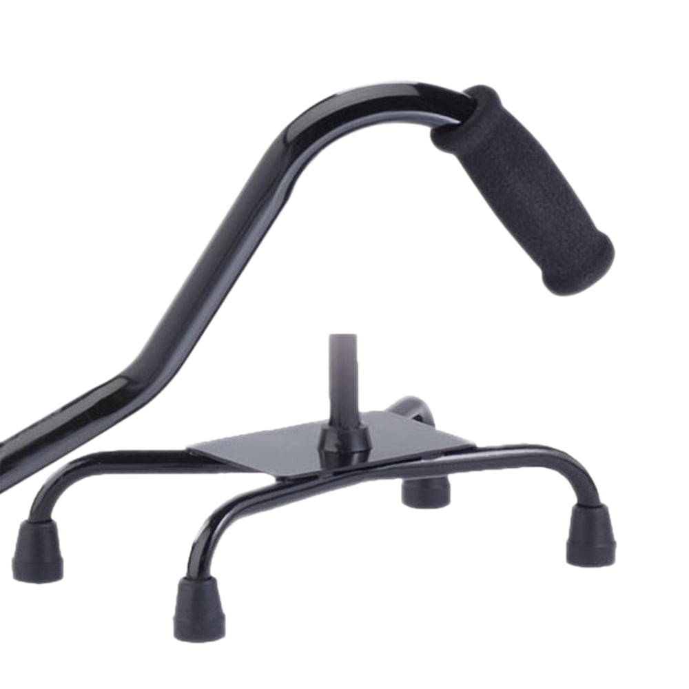 Large Base Quad Cane Black