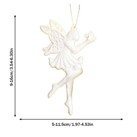 

Famure Mini Christmas Tree Ornaments Cute Cartoon Pendants Set with Elk Angel Snowflake Wings Accessories for Decorating Tree Gift