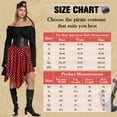 thumbnail image 4 of MYATED Women Pirate Costume Renaissance Shirt Medieval Dress with Waist Belt Eye Patch Halloween Pirate Queen Outfit,Black,2XL, 4 of 7