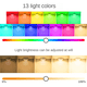 thumbnail image 5 of Luces Puck con control remoto, 13 colores cambiables, luces LED RGB debajo de los gabinetes, luces para cocina, mostrador, armario, luces A, 5 of 8