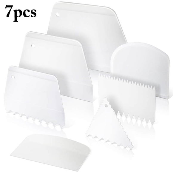 Coofit 7PCS Cake Scraper Set DIY Cake Smoother Icing Smoother Cake Decorating Tool