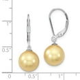 thumbnail image 2 of White Sterling Silver Earring Drop & Dangle Women'S Shell Bead Pearls 10 To 11 mm, 2 of 2