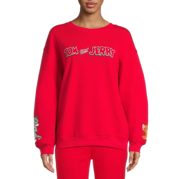 Tom & Jerry Juniors' Frenemies Forever Graphic Print Sweatshirt