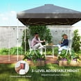 thumbnail image 6 of Homiyad 10' x 10' Pop Up Canopy Tent w/ Sidewall, Height Adjustable Instant Sun Shelter w/ Storage Pockets, Dark Gray, 6 of 8