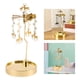 thumbnail image 3 of Candelabro giratorio dorado para velas votivas, candelabro para Navidad. 19cm, 3 of 9
