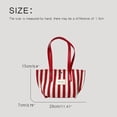 thumbnail image 3 of Bolsos de lona a rayas de estilo japonés para mujer, bolsos y carteras de diseñador de lujo, novedad de 2024, con letras pequeñas, de tela para las axilas, 3 of 4