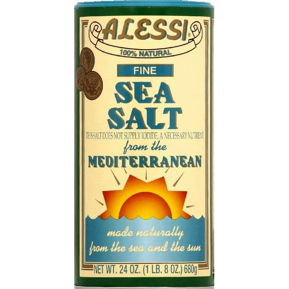 (6 Pack)Alessi Mediterranean Sea Salt Fine24 oz.