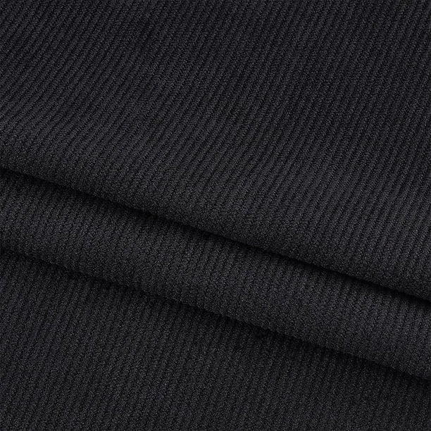 Tela de pana de Gales de 11 pulgadas (99 x 150 cm) para manualidades y costura. Ideal para tapizar abrigos, camisas, vestidos, pantalones, disfraces y sofás. Color negro.