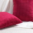 thumbnail image 5 of Home Soft Things Pleated Velvet 2 Piece Throw Pillow Cover Set - Garnet - 26" x 26", 5 of 7