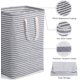 thumbnail image 3 of Cesto para la colada Cesto para la colada grande Caja plegable para la colada Caja de almacenamiento clasificadora de ropa impermeable con asas, gris, 72 L, 40 x 30 x 60 cm, 3 of 7