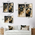 thumbnail image 4 of Designart "Zesty Blue and Gold Zinnias II" Zinnias Framed Wall Art Set Of 2 - Blue Floral Frame Gallery Set For Office Decor, 4 of 7