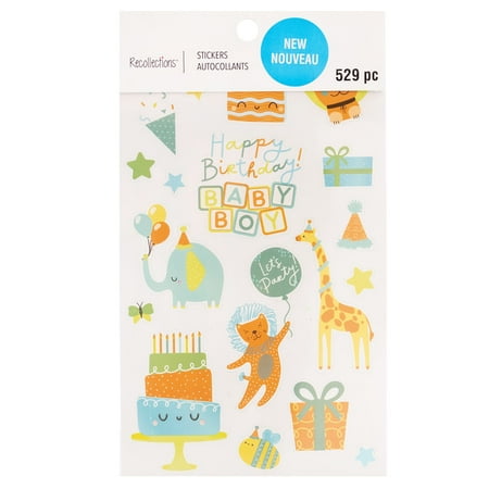 UPC: 0195158506303 | Baby Boy Birthday Sticker Book by Recollections™
