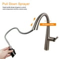 thumbnail image 6 of Logmey Kitchen Faucet with Pull Down Sprayer, Brushed Nickel Single Handle Kitchen Sink Faucet, 6 of 7