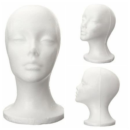 Female Styrofoam Foam Head Model Halloween Graffiti Mannequin Manikin