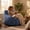 Blue, variant on Peispie Giant Bean Bag Chair for Adults, Corduroy Bean Bag Sofa Couch with Armrests, Comfy Accent Chair Lazy Lounge Chair with Filler Included for Living Room Bedroom, Dark Grey