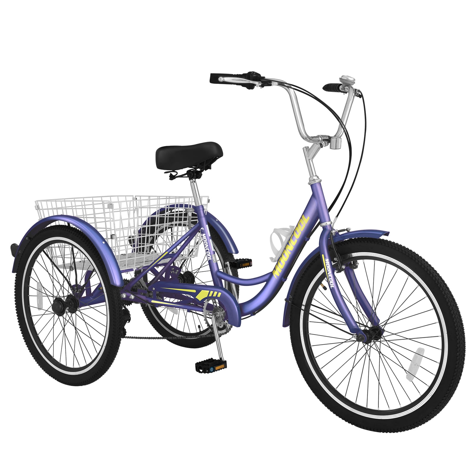 Details about   Adult Tricycle 7 Speed Trike 24'' 3 Wheel Pink Bike Cruiser Basket for Shopping 