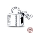 thumbnail image 1 of Cuenta de abalorio en forma de corazón de Plata de Ley 925 compatible con collar de pulsera Pandora Original, colgante de camaleón para mujer, joyería fina DIY Dengxun unisex, 1 of 2