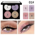 thumbnail image 1 of Paleta de sombras de ojos HUOGUO, 4 colores, brillante y perlado mate, 1 of 4