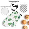 thumbnail image 5 of YFYANG Oven Mitts and Pot Holders Sets 4 Pieces, Non-Slip Heat Resistant Green Cactus Pattern Kitchen Glove Pot Mat for Cooking and Baking, 5 of 8