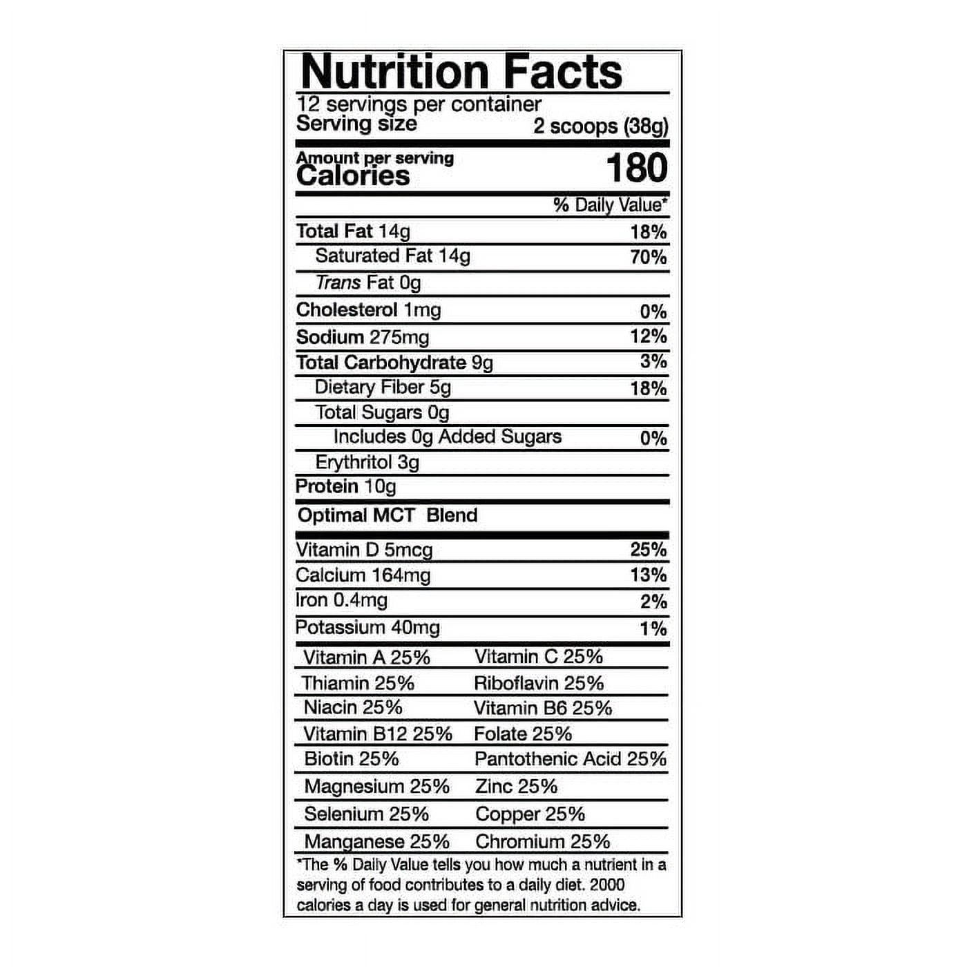 Keto Wise Meal Replacement Shake - Chocolate Fudge Brownie 16.1 oz Pwdr