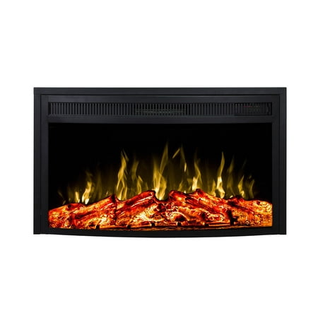 Gibson Living 33 Inch Curved Ventless Heater Electric Fireplace Insert With Multi Function Remote Canada - 33 Curved Fireplace Insert Gibson Living 33 Inch Curved Ventless Heater Electric Fireplace Insert With Multi Function Remote Canada - 33 Curved Fireplace Insert