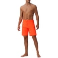thumbnail image 2 of INSPIRAR CHIC Pantalones Cortos de Verano Livianos para Hombre de Color Sólido con Cintura Ajustable 38 Naranja, 2 of 6