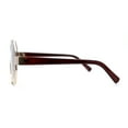 thumbnail image 3 of Funky Octagonal Shield Retro Oversize Womens Fashion Sunglasses Gold Brown, 3 of 4