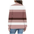 thumbnail image 4 of Pounoo Floral Colorblock Boho Tops for Women Striped V Neck Plus Size Clothes for Women Tunics Fall Casual Pullover Loose Fit Basic Tshirt Gift, 4 of 6