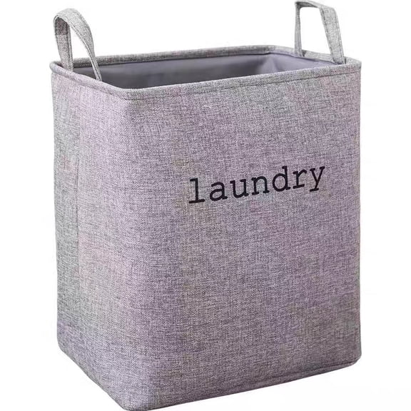 Fabric Laundry Hamper with Handles, Collapsible Clothes Storage Basket with Waterproof Lining, Large Capacity Laundry Organizer for Bedroom, Bathroom and Dorm