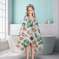 thumbnail image 6 of Fall Hedgehog Pattern Hooded Bath Towel，50"x30" for Ages 3 To 12 Kids, Quick Dry Lightweight Soft Microfiber Hood Beach Towel Cover Up for Kids, 6 of 7