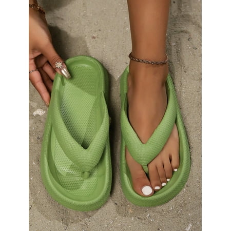 

Women Toe Post Design Slippers EVA Fashionable Flip Flops For Summer