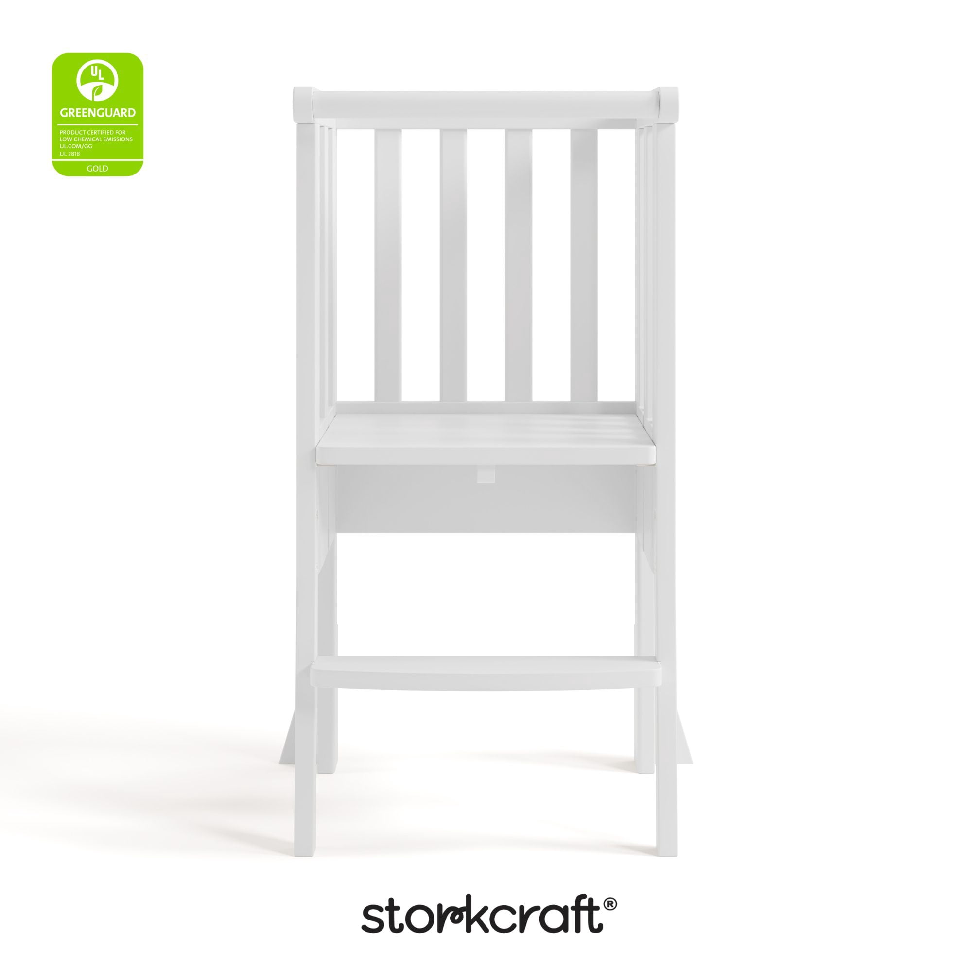 Storkcraft Toddler Montessori Foldable Step Stool, White
