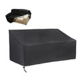 thumbnail image 3 of Cubierta De Polvo Para Banco De Patio, Tela Oxford Negra, Cubierta Protectora Para Silla De Jardín Con Cordón, Cubierta Impermeable Para Muebles Para Banco De 3 Asientos Al Aire Libre Yuarrent HA027556-02, 3 of 6
