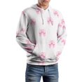 thumbnail image 5 of Pink Bow Pattern Men's Women New Sweatshirt Hoodie Men's Plus Size Sweatshirt Hooded Sweatshirt 3d Printed Street Men's Cloth, 5 of 6