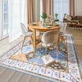 thumbnail image 2 of Wellber Boho Area Rug Wellber Moroccan Rugs Washable Carpet for Bedroom Living Room Home Decor,4'x6',Blue, 2 of 7