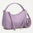 thumbnail image 7 of Crescent Shoulder Bag Crossbody Bags for Women, Trendy Woven Leather Bag Cute Hobo Tote Handbag Purse, with Adjustable Strap, Purple, 7 of 7