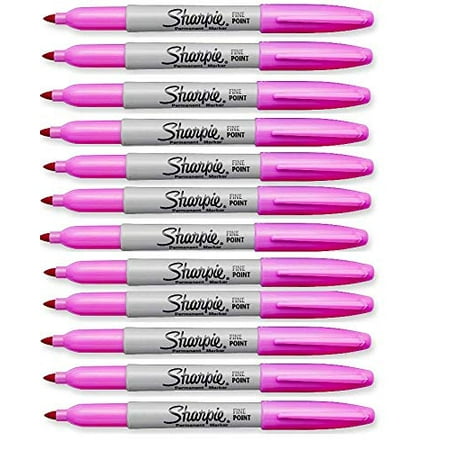 sharpie pink markers permanent electric point fine pack