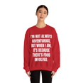 thumbnail image 4 of Funny Saying I'm not always adventurous Food Lover  Gildan 18000 Sweatshirt, 4 of 4