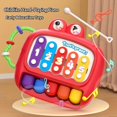 thumbnail image 2 of PEACNNG 2-in-1 Youngsters‘ Piano & Percussion Toy - Early Learning Musical Instrument with Cute Design  Blue ABS Material, 2 of 5