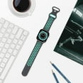 thumbnail image 3 of WFEAGL Sport Apple Watch Band Soft silicone Breathable Band 38mm 40mm 41mm Grey Cyan, 3 of 6