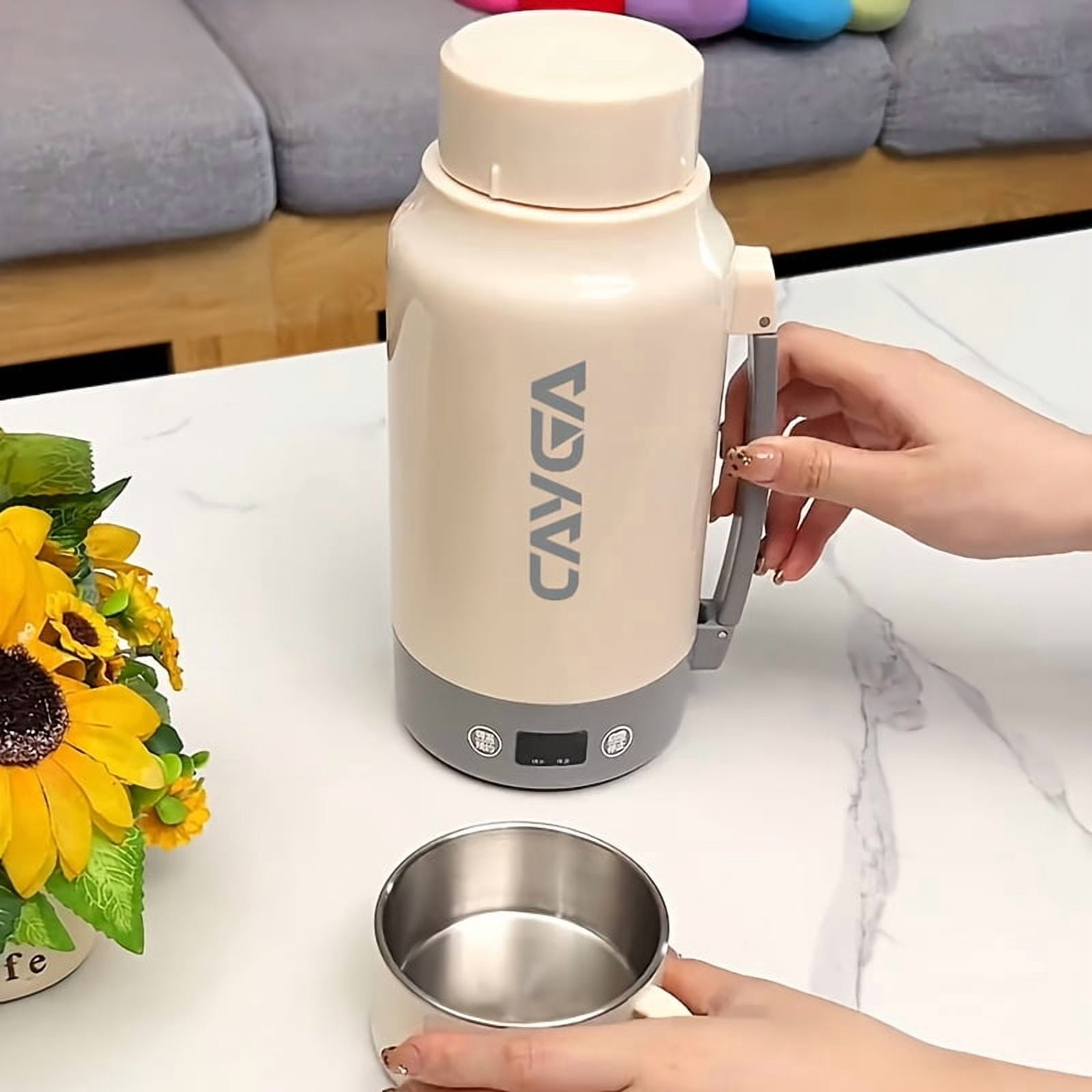 Portable Electric Kettle with 7 Temperature Settings, Auto Shut-Off & Boil Dry Protection,Office - Ideal Gift for Coffee & Tea Lovers, Portable Kettle, Home Beverage Heater, Modern Kitchen Appliance