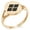 Rose Gold, variant on Stainless Steel Takeda Samurai Crest Minimalist Oval Top Polished Statement Signet Ring