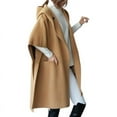 thumbnail image 1 of Women Woolen Cape Poncho Coat Cloak Open Front Cardigan Jacket Outwear, 1 of 3