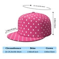 thumbnail image 4 of Retro Polka Dot Aesthetic Snapback Hat - Flat Visor Baseball Cap with Colorful Dots - Minimalist Dots Streetwear for Teens & Adults, 4 of 5